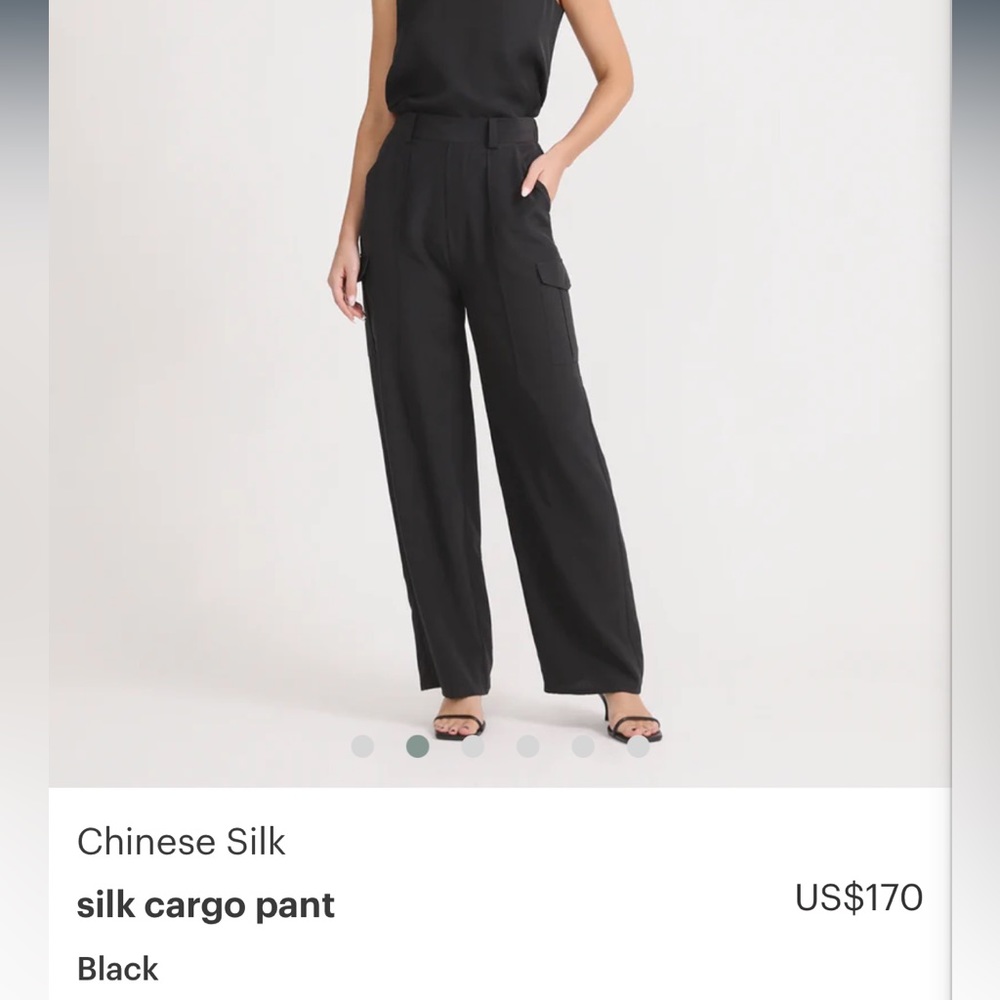 Silk cargo pant